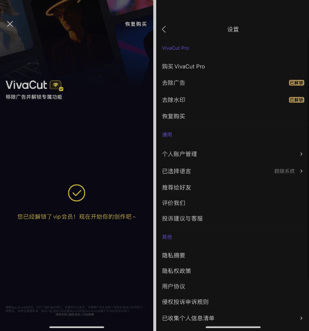 VivaCut 3.6.6 专业级剪辑软件 VIP版插图